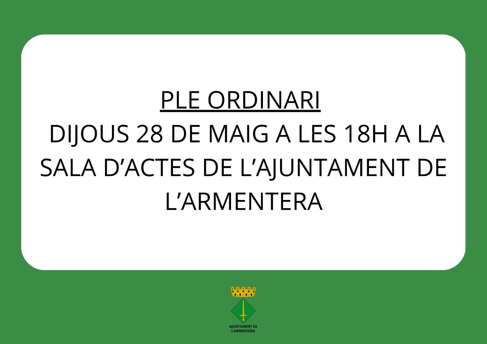 Ple ordinari (28/05/26)